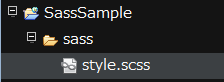 Create file of scss